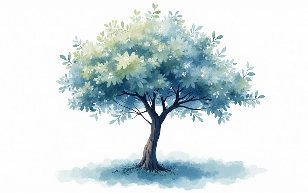 Mature tree azalea with trunk-like growth habit and small-leafed canopy